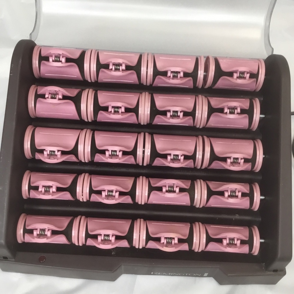 Remington 20 ROLLERS & CLIPS Model H-2050 Velvet Silk Ceramic Hot Rollers TESTED